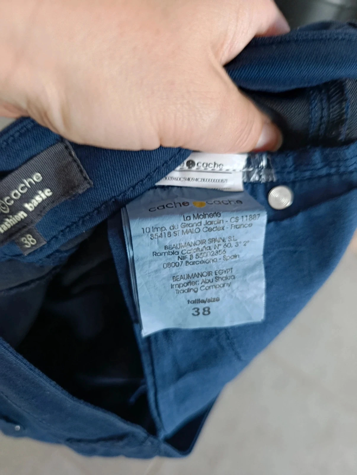 Pantalon Cache Cache femme T38 bleu marine slim stretch – photo 9